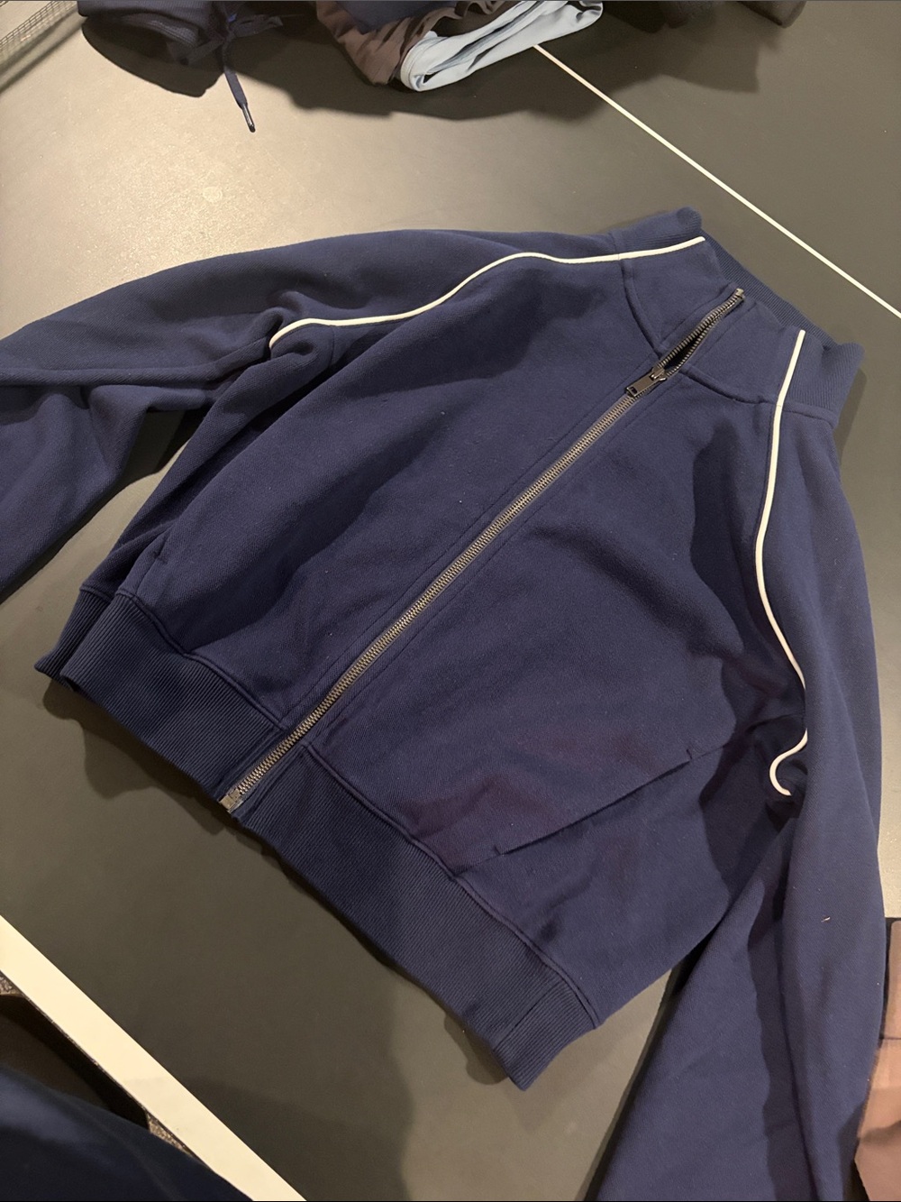 Navy Spanx zip up
